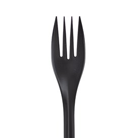 Reusable Fork in PP Black 17,5cm (50 Units)