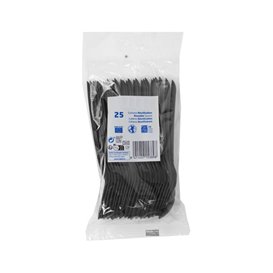 Reusable Soup Spoon in PP Black 15cm (50 Units)