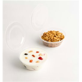 PP Plastic Souffle Cup with Hinged Lid Round 6Oz/180ml (1.000 Units)