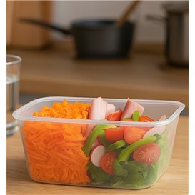 Rectangular Container in PP Transparent 1.000ml 17,4x11,5x8cm (25 Units)
