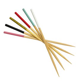 Bamboo Food Picks Fuchsia Tip 7cm (300 Units)