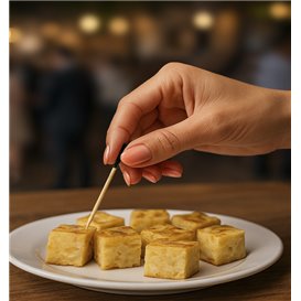Bamboo Food Picks Black Tip 7cm (3.600 Units)