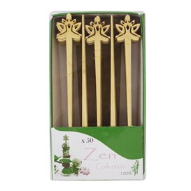 Bamboo Food Picks “Bouddha 2” 12cm in box (50 Units) 