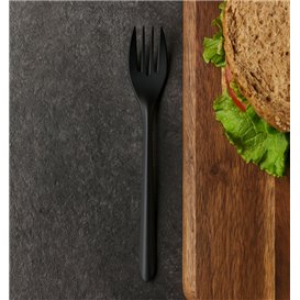 Reusable Fork in PP Black 17,5cm (50 Units)