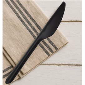 Reusable Knife in PP Black 17,8cm (50 Units)