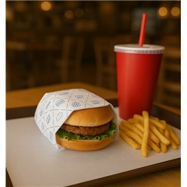 Eco Greaseproof Paper for Wrappling Blue 30x30cm (5.000 Units)