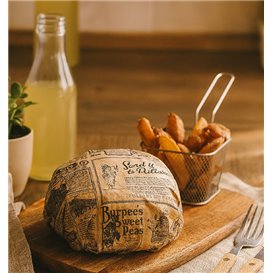 Paper Food Wrap Grease-Proof "Times" Kraft 28x34cm (4.000 Units)