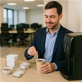 Coffee Stirrer in CPLA White 13cm (100 Units)