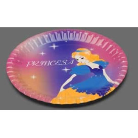 Paper Plate Princess Design 18cm (12 Units) 