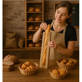Paper Food Bag "Panes" 9+5x50cm (125 Units) 