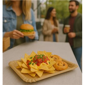 Paper Tray Rectangular shape Kraft 16x22 cm (1400 Units)