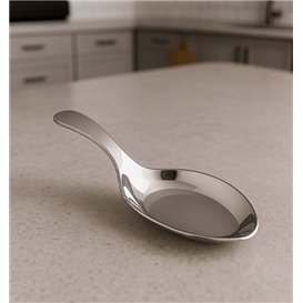 Plastic Sauce Mini Spoon PS Silver 10 cm (500 Units)