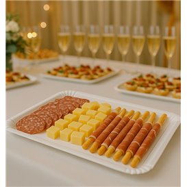 Paper Tray Rectangular shape White 25x34cm (50 Units)
