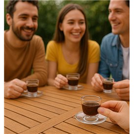 Reusable Plastic Cup SAN “Espresso” Transparent 80ml (36 Units)