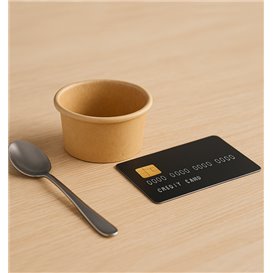 Kraft Cardboard Sauce Cup 75ml Ø7,3cm (50 Units)