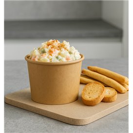 Kraft Cardboard Sauce Cup 100ml Ø7,3cm (1.000 Units)