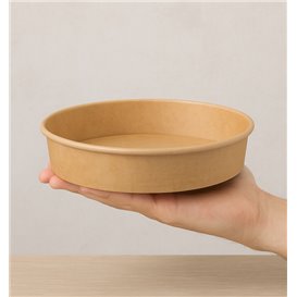 Salad Bowl Kraft-Kraft Cardboard 950ml Ø18,5cm (50 Units)