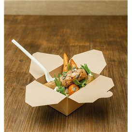 Bamboo Paper Food Box Kraft 10,7x9x6,5cm 700ml (50 Units)