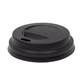 Lid for Paper Cup Hole Black Ø9,3cm (100 Units)