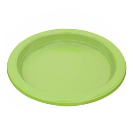 PS Reusable Plastic Plate Flat Lime Green Ø220m (300 Units)