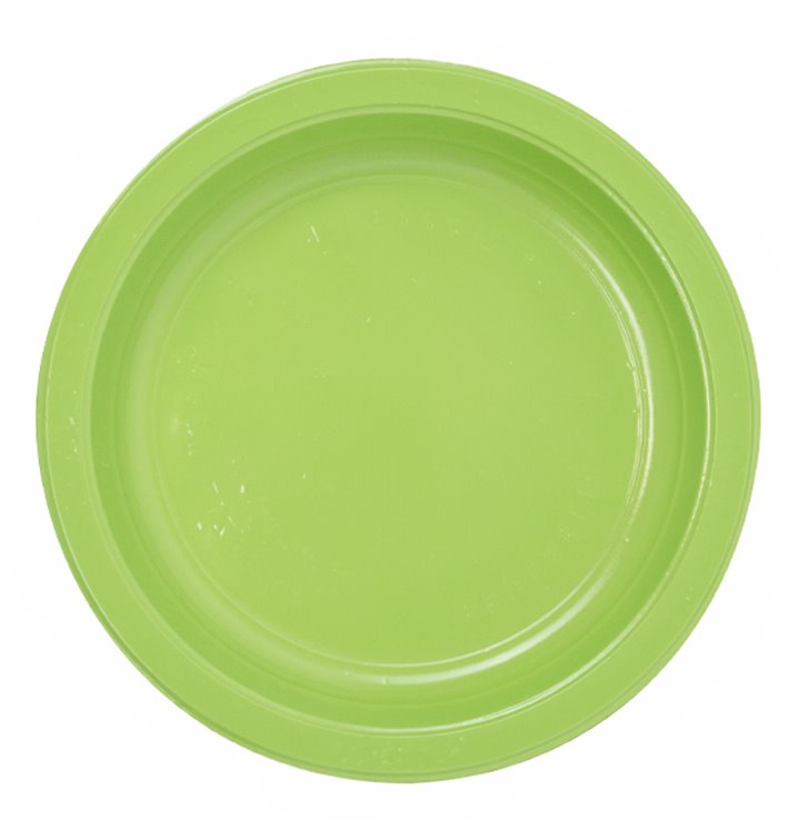 PS Reusable Plastic Plate Flat Lime Green Ø220mm (25 Units) PS Reusable Plastic Plate Flat Lime Green Ø220mm (25 Units)