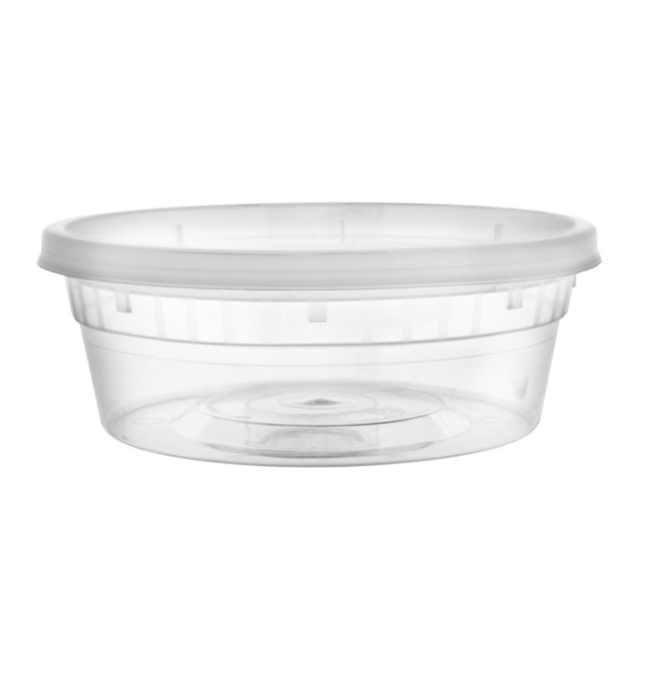 Plastic Container in PP with Lid Transparent "Deli Range" 250ml (40 Units) Plastic Container in PP with Lid Transparent "Deli Range" 250ml (40 Units)