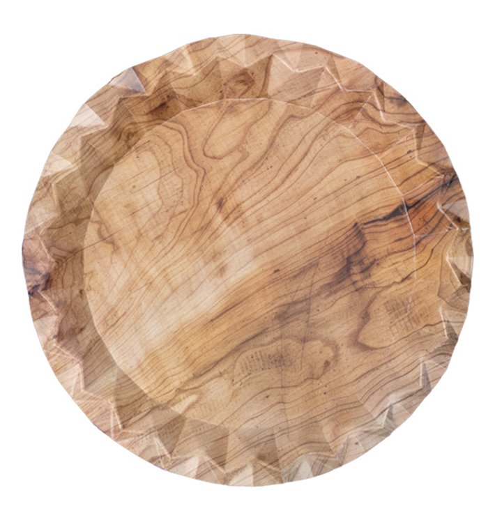 Paper Plate with Wood Print “Bali” Ø23cm 345g/m² (50 Units) Paper Plate with Wood Print “Bali” Ø23cm 345g/m² (50 Units)