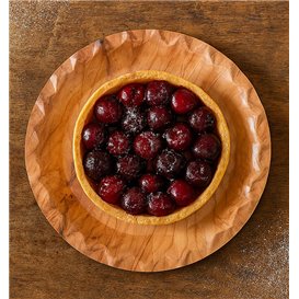 Paper Plate with Wood Print “Bali” Ø18cm 290g/m² (50 Units)