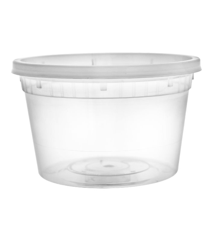 Plastic Container in PP with Lid Transparent "Deli Range" 460ml (40 Units) Plastic Container in PP with Lid Transparent "Deli Range" 460ml (40 Units)