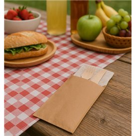 Paper Cutlery Sleeve Kraft 9x24cm (125 Units)