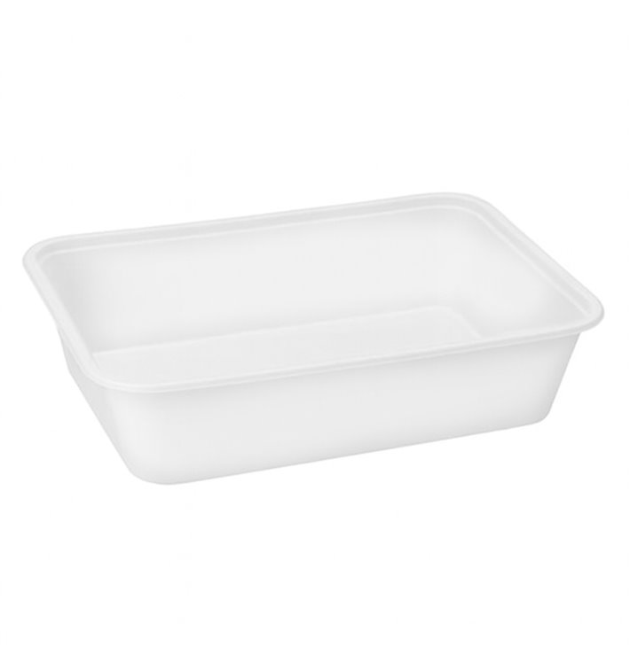 Rectangular Container in PP White 500ml 17,4x11,6x3,5cm (500 Units)