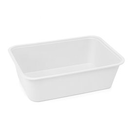 Rectangular Container in PP White 750ml 17x11,5x6,4cm (25 Units)