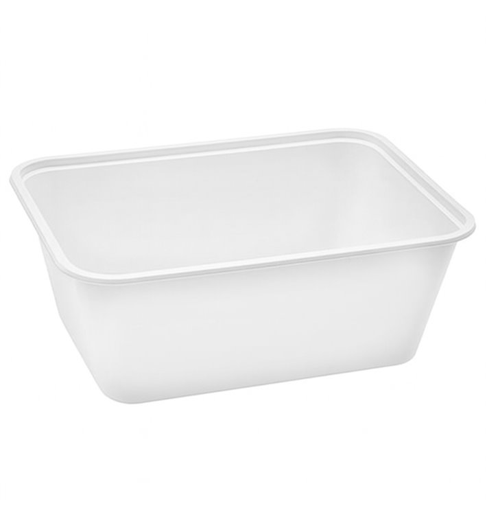 Rectangular Container in PP White 1.000ml 17x11,5x8,2cm (25 Units) Rectangular Container in PP White 1.000ml 17x11,5x8,2cm (25 Units)