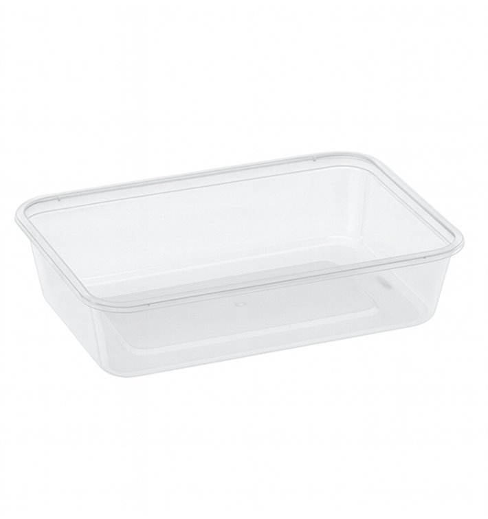 Rectangular Container in PP Transparent 500ml 17,4x11,6x3,5cm (25 Units) Rectangular Container in PP Transparent 500ml 17,4x11,6x3,5cm (25 Units)