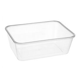 Rectangular Container in PP Transparent 750ml 17,4x11,6x5,5cm (25 Units)