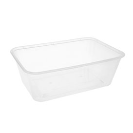 Rectangular Container in PP Transparent 750ml 17,4x11,6x5,5cm (25 Units)