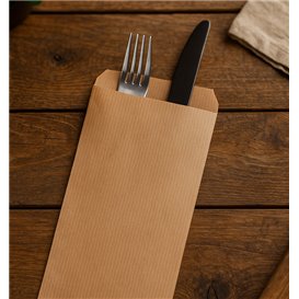 Paper Cutlery Sleeve Laid Kraft 11x24cm (1.000 Units)