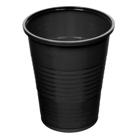Plastic Cup PS Black 200ml Ø7cm (25 Units)