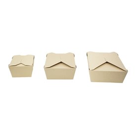 Bamboo Paper Food Box Kraft 14x12x6,5cm 1300ml (50 Units)