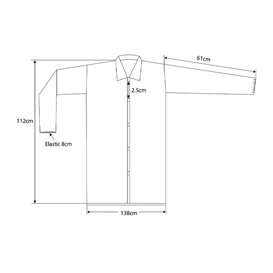 Disposable Lab Coat TST PP Velcro Red XL 25gr (50 Units)