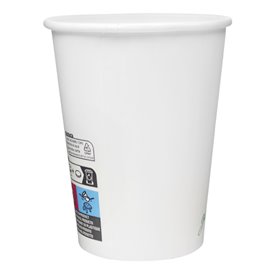 Paper Cup White 9Oz/280ml Ø7,7cm (50 Units)  