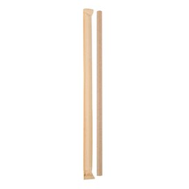 Paper Straw Paper Straight Wrapped Kraft Ø0,8x23 cm (6000 Units)