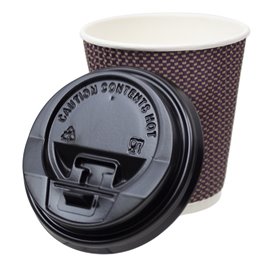 Lid with Hole for Paper Cup Black Ø7,3cm (100 Units) Lid with Hole for Paper Cup Black Ø7,3cm (100 Units)