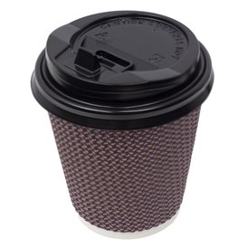 Lid with Hole for Paper Cup Black Ø7,3cm (100 Units) Lid with Hole for Paper Cup Black Ø7,3cm (100 Units)
