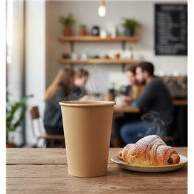 Paper Cup Kraft-Kraft 12Oz/360ml Ø9cm (1.000 Units)