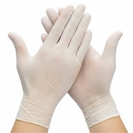 Latex Gloves Talc White Size XL AQL 1.5 (1000 Units)
