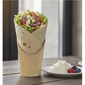 Paper Container Kraft for Fries and Wraps Ø8,1x11,5cm (55 Units)