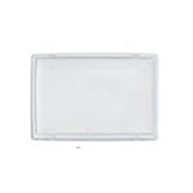 Black Plastic Lid for Sushi Container rPET 16,5x11,5cm (12 Units)