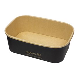 Black Rectangular Container 750 ml 17,3x12,1x5,7cm (50 Units)