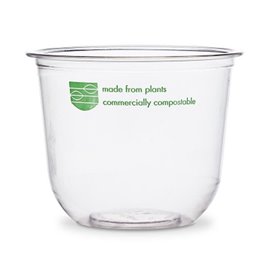 Clear Compostable PLA Tub 320 ml (1000 Units)